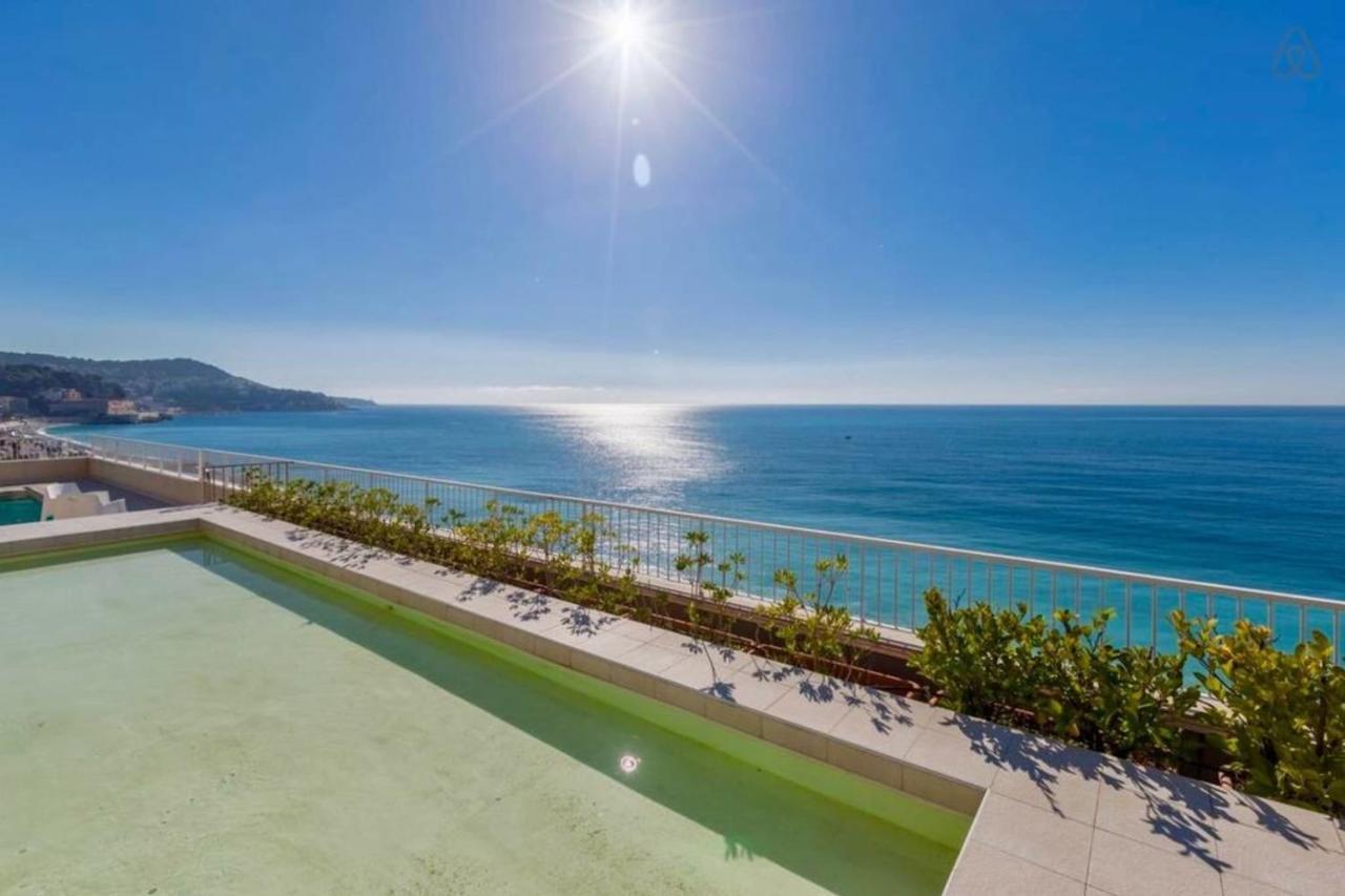 Ferienwohnung Royal Promenade Pool Terrace With Sea View Nizza Exterior foto